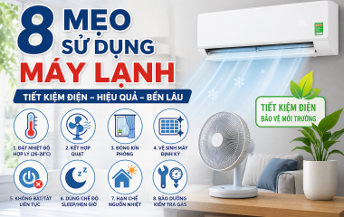 8 mẹo sử dụng máy lạnh tiết kiệm điện mùa nóng hiệu quả nhất 2026
