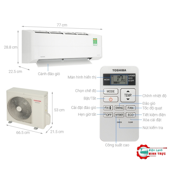 Máy lạnh Toshiba Inverter 1 HP RAS-H10Z1KCVG-V